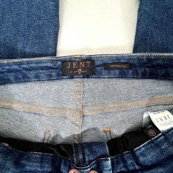 Jen7 For All Mankind Cropped Kick Jeans Size 16 - Picture 3 of 7